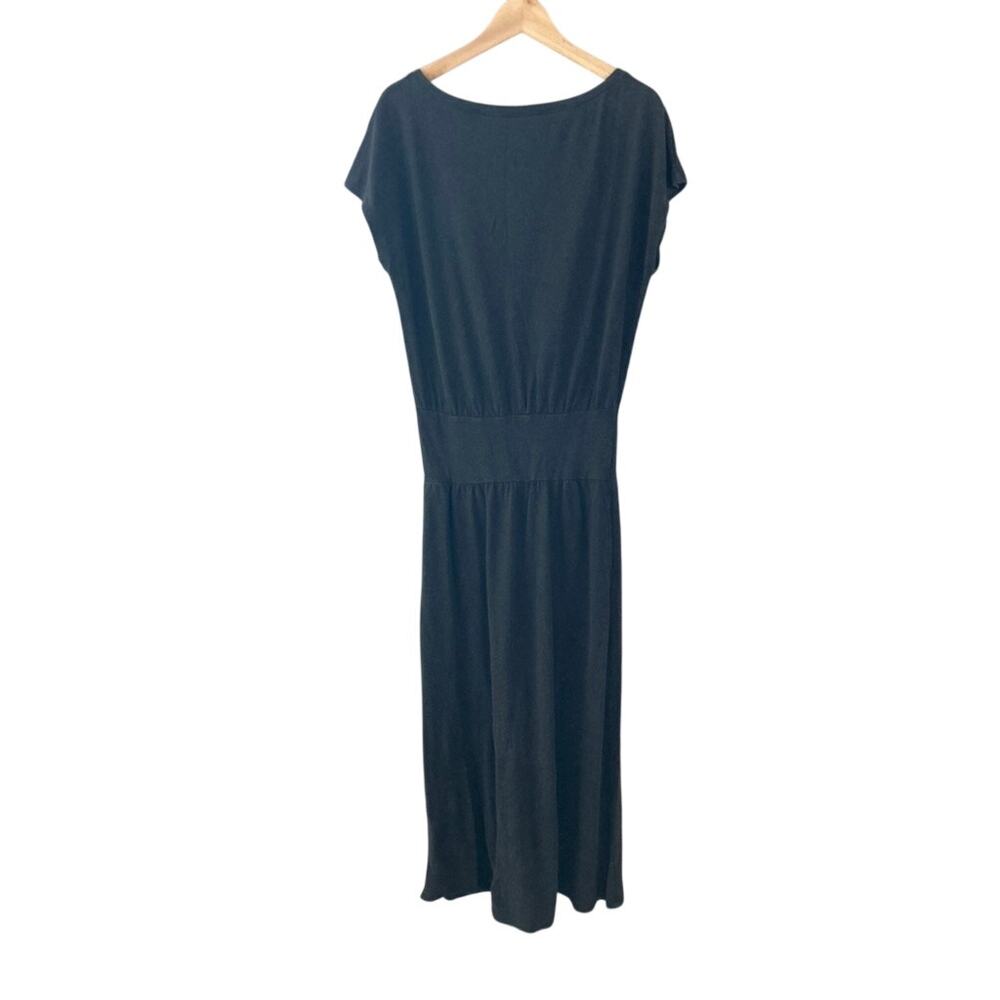 Prana Cozy Up Skyland Jersey Knit Maxi Dress Charcoal Small